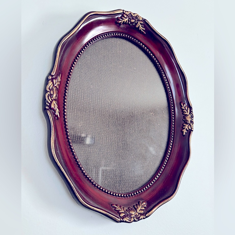 Pair of Vintage Oval Maroon/gold Frames for 8x10 Photos